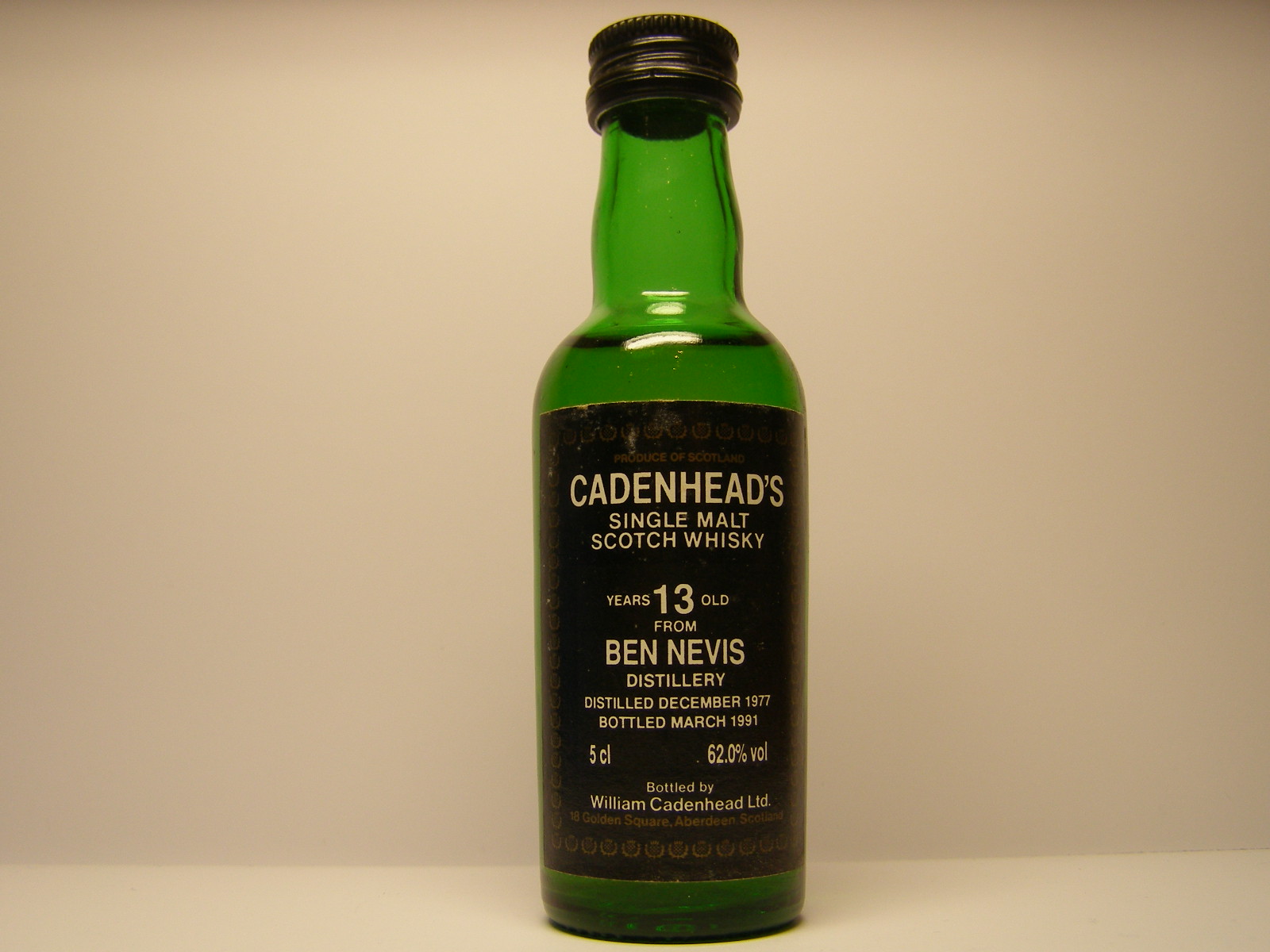 SMSW 13yo 1977-1991 "Cadenhead´s" 5cl 62%vol